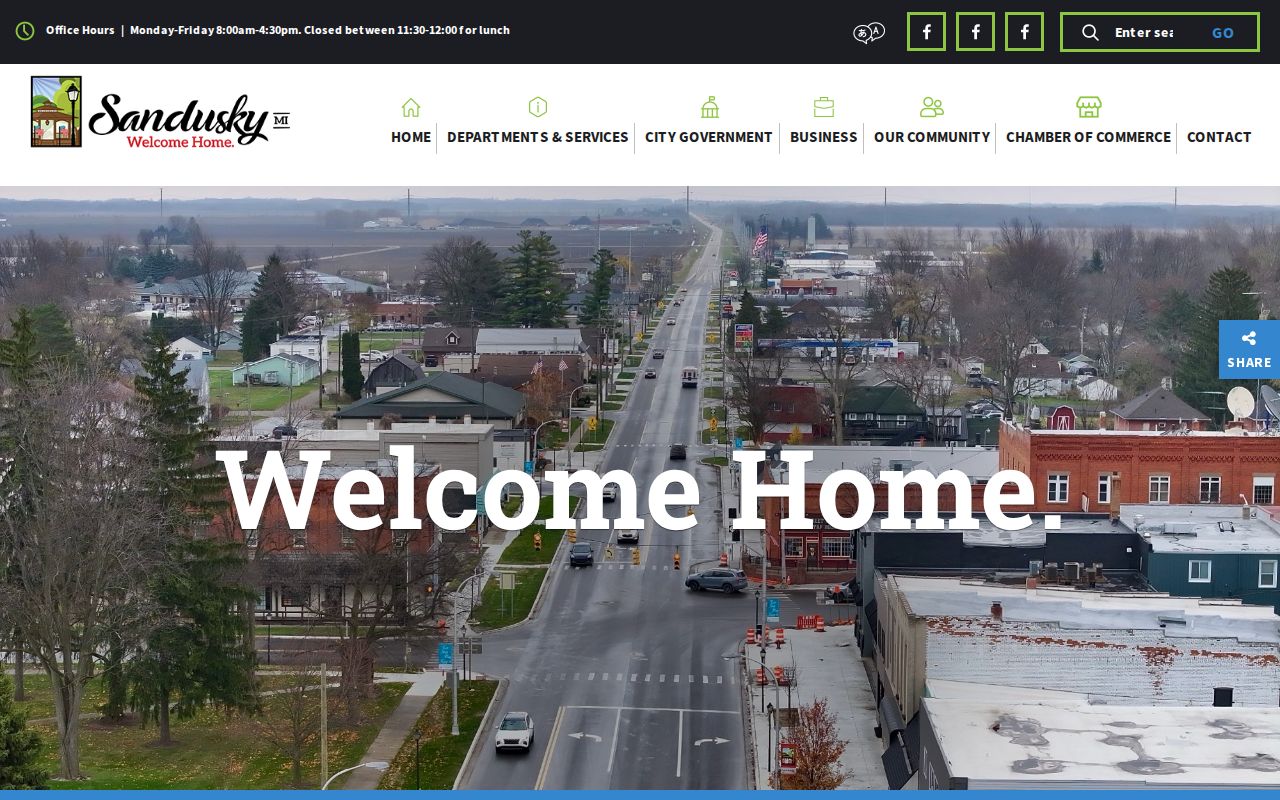Sandusky and Sanilac County criminal records source on the official city website
